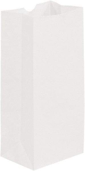 Made in USA - Kraft Grocery Bag - 5 x 3-1/4 x 9-3/4, White - A1 Tooling