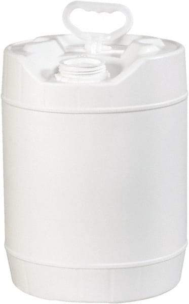 Made in USA - 5 Gal White Cylinder Metal Pail - 13-3/8" High - A1 Tooling