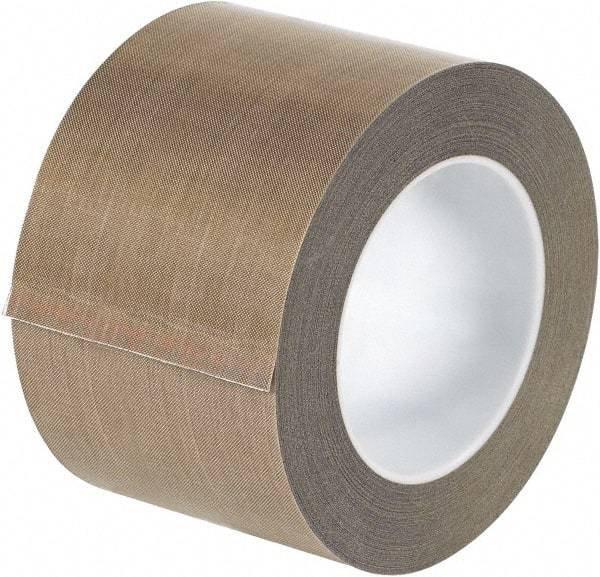 Made in USA - 18 Yd Long x 3" Wide, Brown Silicone PTFE Tape - 3 mil Thick - A1 Tooling