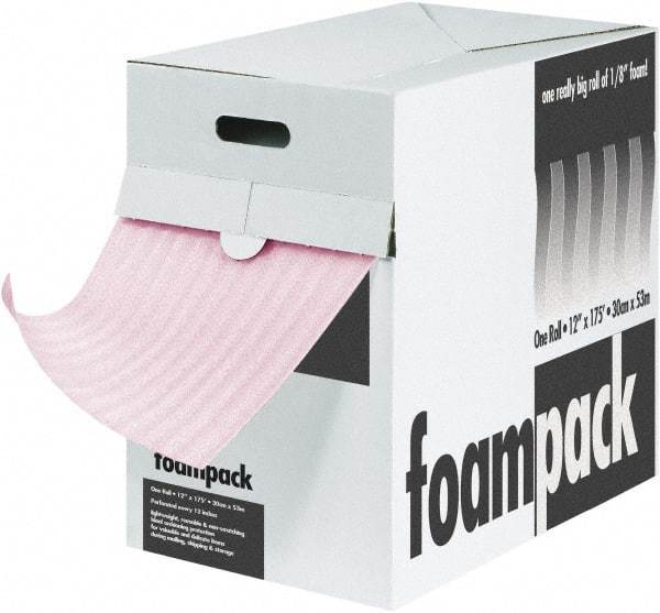 Made in USA - 2,100" Long x 12" Wide, Antistatic Foam Roll - Pink, Standard Grade - A1 Tooling