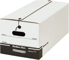 Made in USA - 1 Compartment, 12" Wide x 24" Deep, File Storage Boxes - Corrugated Cardboard, White - A1 Tooling