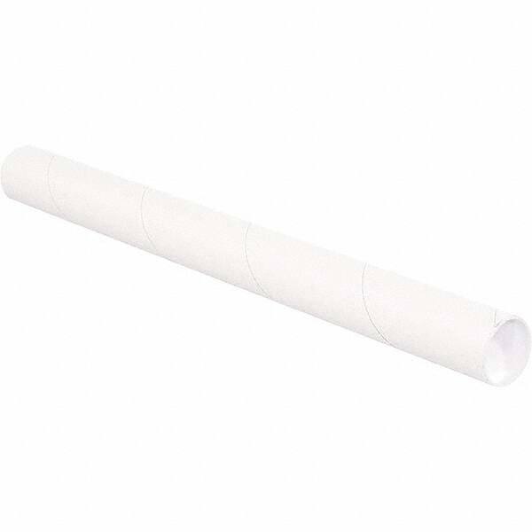 Made in USA - 2-1/2" Diam x 48" Long Round White Mailing Tubes - 1 Wall, White - A1 Tooling