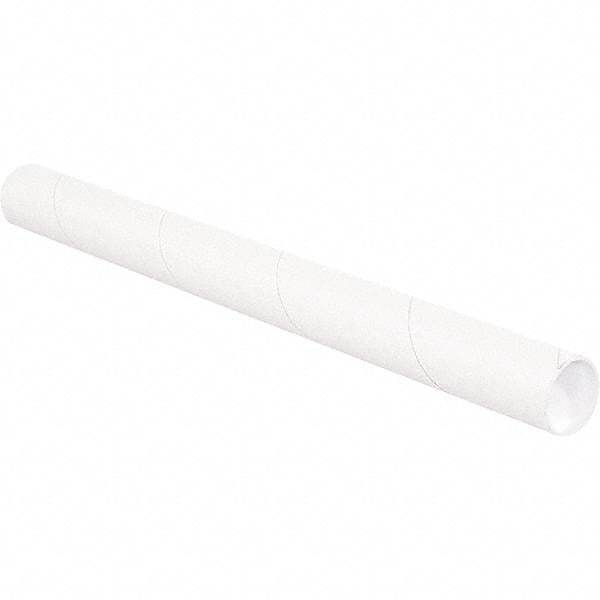 Made in USA - 2-1/2" Diam x 26" Long Round White Mailing Tubes - 1 Wall, White - A1 Tooling