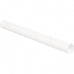 Made in USA - 2-1/2" Diam x 26" Long Round White Mailing Tubes - 1 Wall, White - A1 Tooling