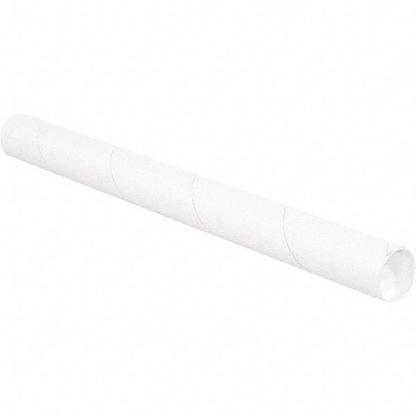 Made in USA - 2-1/2" Diam x 18" Long Round White Mailing Tubes - 1 Wall, White - A1 Tooling