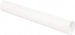 Made in USA - 3" Diam x 9" Long Round White Mailing Tubes - 1 Wall, White - A1 Tooling