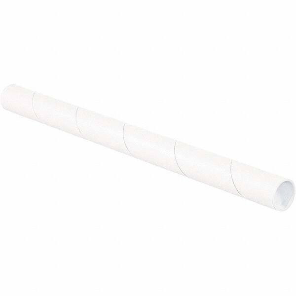 Made in USA - 1-1/2" Diam x 36" Long Round White Mailing Tubes - 1 Wall, White - A1 Tooling