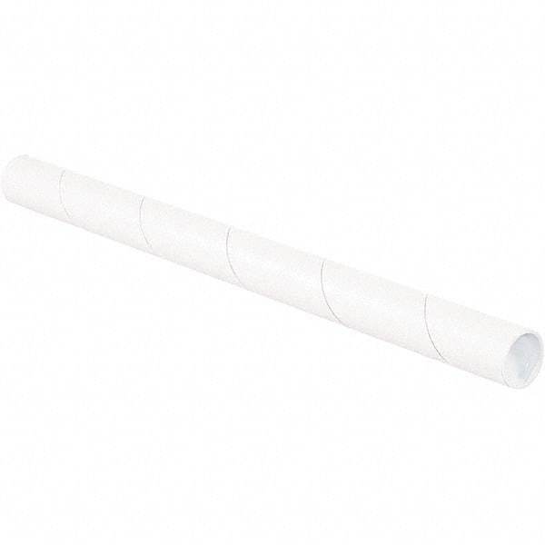 Made in USA - 1-1/2" Diam x 9" Long Round White Mailing Tubes - 1 Wall, White - A1 Tooling