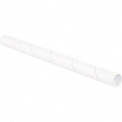 Made in USA - 1-1/2" Diam x 9" Long Round White Mailing Tubes - 1 Wall, White - A1 Tooling