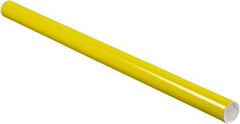 Made in USA - 2" Diam x 36" Long Round Colored Mailing Tubes - 1 Wall, Yellow - A1 Tooling