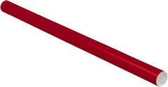 Made in USA - 2" Diam x 36" Long Round Colored Mailing Tubes - 1 Wall, Red - A1 Tooling