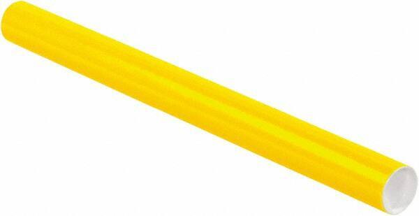 Made in USA - 2" Diam x 24" Long Round Colored Mailing Tubes - 1 Wall, Yellow - A1 Tooling