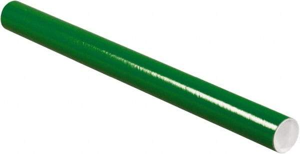 Made in USA - 2" Diam x 24" Long Round Colored Mailing Tubes - 1 Wall, Green - A1 Tooling