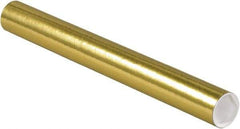 Made in USA - 2" Diam x 18" Long Round Colored Mailing Tubes - 1 Wall, Gold - A1 Tooling