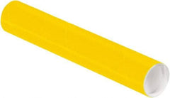 Made in USA - 2" Diam x 12" Long Round Colored Mailing Tubes - 1 Wall, Yellow - A1 Tooling