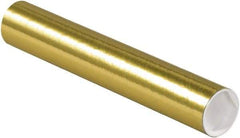 Made in USA - 2" Diam x 12" Long Round Colored Mailing Tubes - 1 Wall, Gold - A1 Tooling