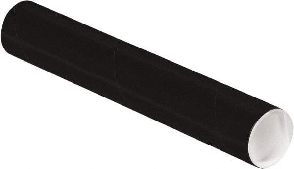 Made in USA - 2" Diam x 12" Long Round Colored Mailing Tubes - 1 Wall, Black - A1 Tooling