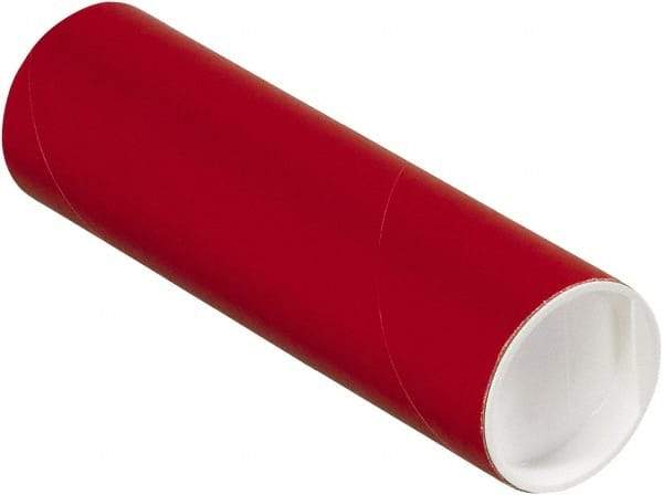 Made in USA - 2" Diam x 6" Long Round Colored Mailing Tubes - 1 Wall, Red - A1 Tooling