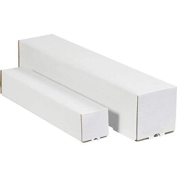 Made in USA - 3" Diam x 37" Long Square Square Mailing Tubes - 1 Wall, White - A1 Tooling