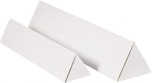 Made in USA - 2" Diam x 36" Long Corrugated Triangular Mailing Tube - 1 Wall, White - A1 Tooling