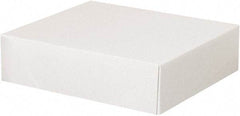 Made in USA - 9-1/2" Wide x 11-1/8" Long x 3" High Rectangle Chipboard Box - 1 Wall, White - A1 Tooling