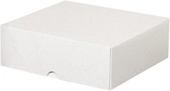 Made in USA - 8" Wide x 8-5/8" Long x 3" High Rectangle Chipboard Box - 1 Wall, White - A1 Tooling