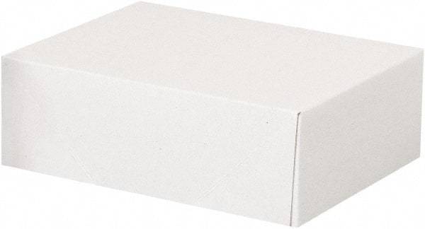 Made in USA - 6-1/2" Wide x 8-5/8" Long x 3" High Rectangle Chipboard Box - 1 Wall, White - A1 Tooling