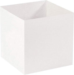 Made in USA - 12" Wide x 12" Long x 12" High Square Chipboard Box - 1 Wall, White - A1 Tooling