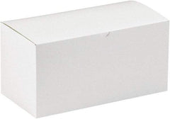 Made in USA - 6" Wide x 12" Long x 6" High Rectangle Chipboard Box - 1 Wall, White - A1 Tooling