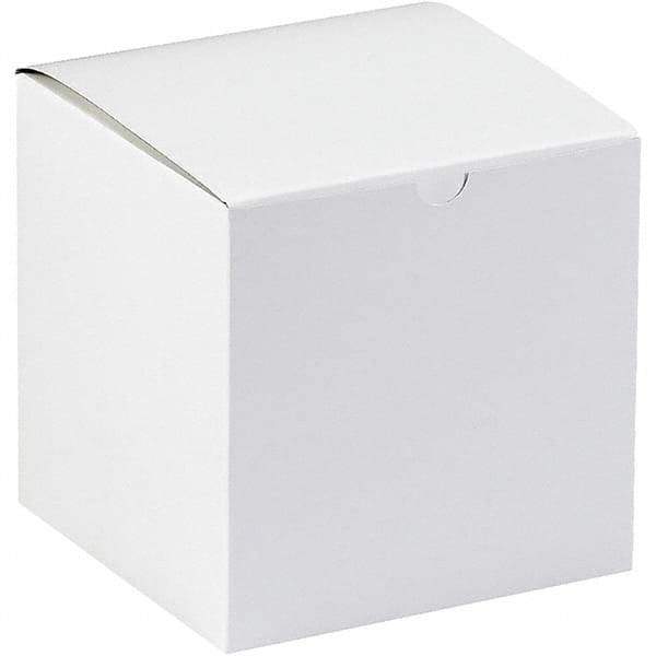 Made in USA - 8" Wide x 8" Long x 8-1/2" High Rectangle Chipboard Box - 1 Wall, White - A1 Tooling