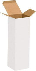 Made in USA - 3" Wide x 3" Long x 10" High Square Chipboard Box - 1 Wall, White - A1 Tooling