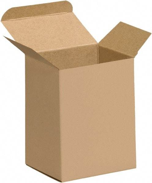 Made in USA - 2" Wide x 3" Long x 5" High Rectangle Chipboard Box - 1 Wall, Kraft (Color) - A1 Tooling