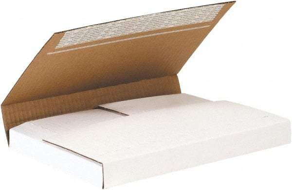 Made in USA - 9-1/8" Wide x 12-1/8" Long x 2" High Rectangle Crush Proof Mailers - 1 Wall, White - A1 Tooling