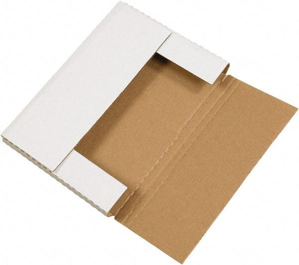 Made in USA - 8-5/8" Wide x 14-1/8" Long x 1" High Rectangle Crush Proof Mailers - 1 Wall, White - A1 Tooling