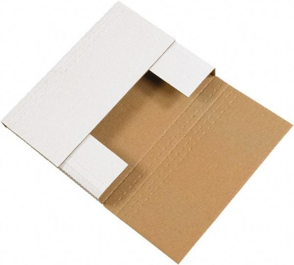 Made in USA - 6-1/2" Wide x 9-1/2" Long x 3-1/2" High Rectangle Crush Proof Mailers - 1 Wall, White - A1 Tooling