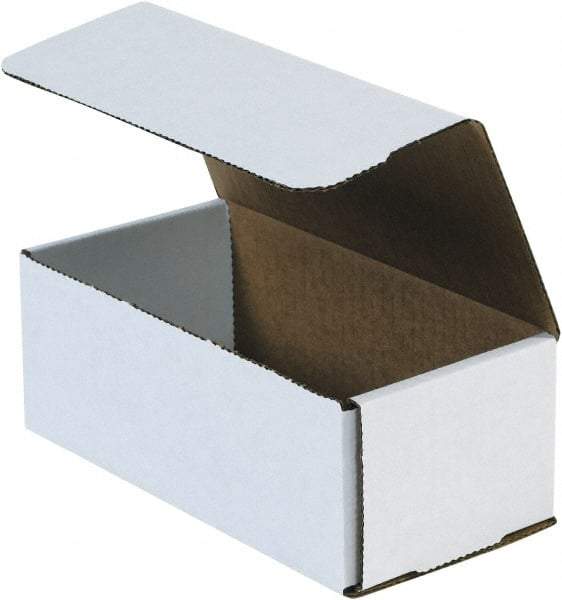 Made in USA - 4" Wide x 8" Long x 3" High Rectangle Crush Proof Mailers - 1 Wall, White - A1 Tooling