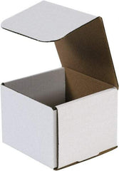 Made in USA - 5" Wide x 5" Long x 4" High Rectangle Crush Proof Mailers - 1 Wall, White - A1 Tooling