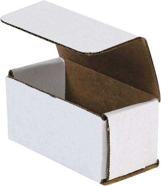 Made in USA - 2" Wide x 4" Long x 2" High Rectangle Crush Proof Mailers - 1 Wall, White - A1 Tooling