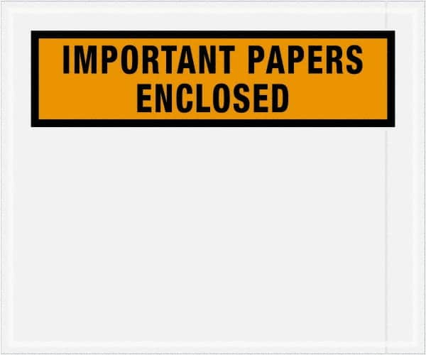 Value Collection - 500 Piece, 10" Long x 12" Wide, Packing List Envelope - Important Papers Enclosed, Orange - A1 Tooling