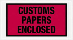 Value Collection - 1,000 Piece, 5-1/2" Long x 10" Wide, Packing List Envelope - Customs Papers Enclosed, Red - A1 Tooling