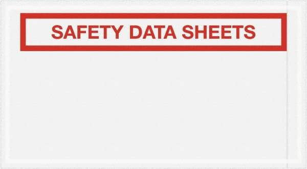 Value Collection - 1,000 Piece, 5-1/2" Long x 10" Wide, Packing List Envelope - Material Safety Data Sheets Enclosed, Clear - A1 Tooling