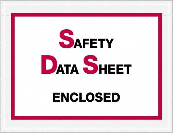 Value Collection - 1,000 Piece, 6-1/2" Long x 5" Wide, Packing List Envelope - Material Safety Data Sheets Enclosed, Printed & Clear - A1 Tooling