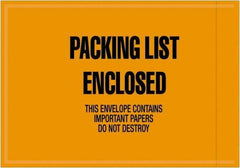 Value Collection - 1,000 Piece, 4-1/2" Long x 6" Wide, Packing List Envelope - Packing List Enclosed, Orange - A1 Tooling