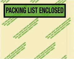 Value Collection - 1,000 Piece, 7" Long x 5-1/2" Wide, Packing List Envelope - Packing List Enclosed, Green - A1 Tooling