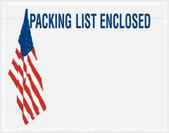 Value Collection - 1,000 Piece, 7" Long x 5-1/2" Wide, Packing List Envelope - Packing List Enclosed, Red, White & Blue - A1 Tooling