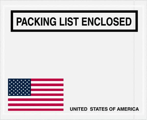 Value Collection - 1,000 Piece, 4-1/2" Long x 5-1/2" Wide, Packing List Envelope - Packing List Enclosed, Red, White & Blue - A1 Tooling