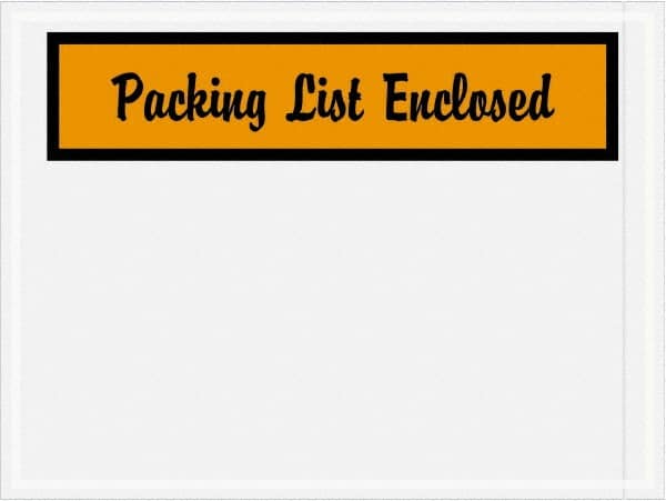 Value Collection - 1,000 Piece, 4-1/2" Long x 6" Wide, Packing List Envelope - Packing List Enclosed, Orange - A1 Tooling