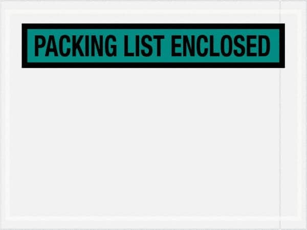 Value Collection - 1,000 Piece, 4-1/2" Long x 6" Wide, Packing List Envelope - Packing List Enclosed, Green - A1 Tooling