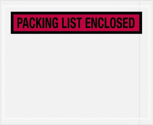 Value Collection - 1,000 Piece, 4-1/2" Long x 5-1/2" Wide, Packing List Envelope - Packing List Enclosed, Red - A1 Tooling