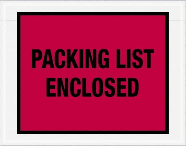 Value Collection - 1,000 Piece, 7" Long x 5-1/2" Wide, Packing List Envelope - Packing List Enclosed, Red - A1 Tooling